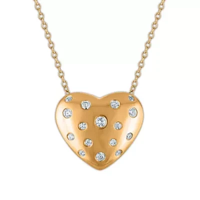 Lab Created Sterling Silver 1/ Cttw Lab-Grown GH/SI2 Diamond Pendant