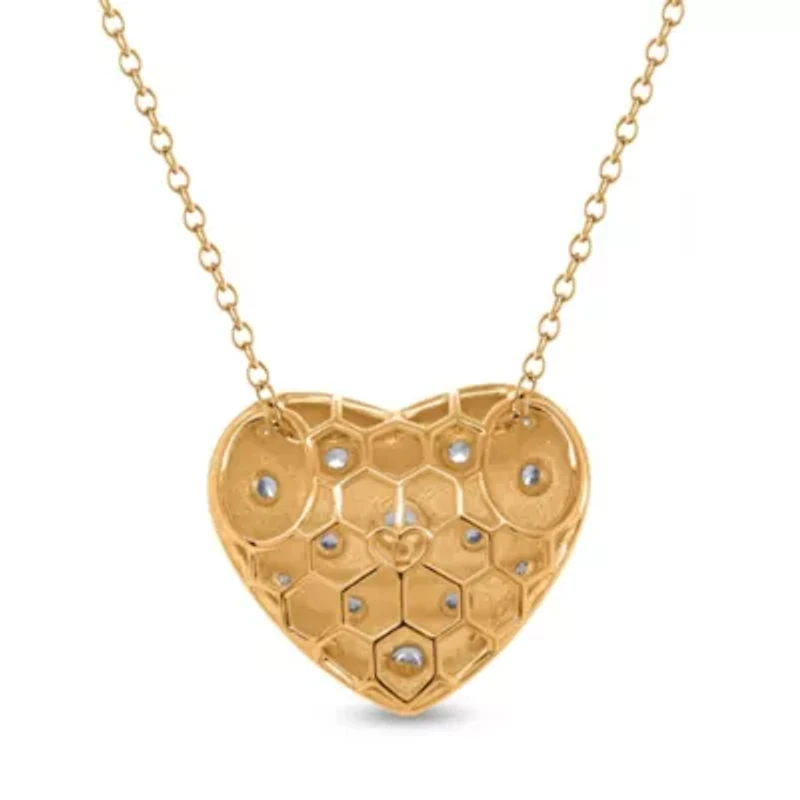 Lab Created Sterling Silver 1/ Cttw Lab-Grown GH/SI2 Diamond Pendant