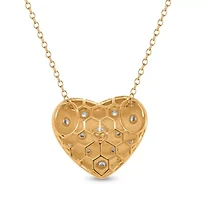 Lab Created Sterling Silver 1/ Cttw Lab-Grown GH/SI2 Diamond Pendant