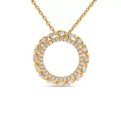 Lab Created Sterling Silver 1/4 Cttw Lab-Grown GH/SI2 Diamond Pendant