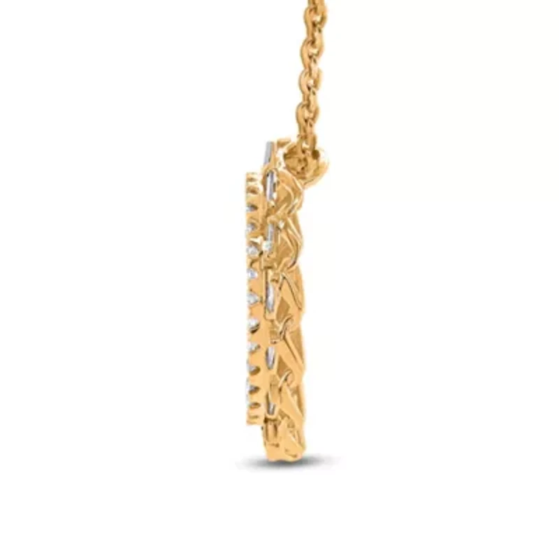 Lab Created Sterling Silver 1/4 Cttw Lab-Grown GH/SI2 Diamond Pendant