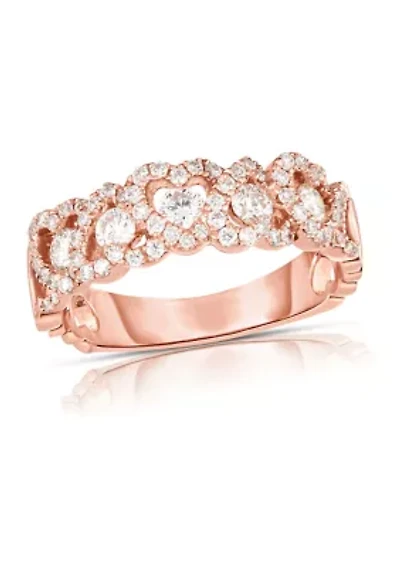 3/4 C.T.T.W Diamond 14K Ladies Bands