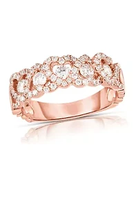 3/4 C.T.T.W Diamond 14K Ladies Bands