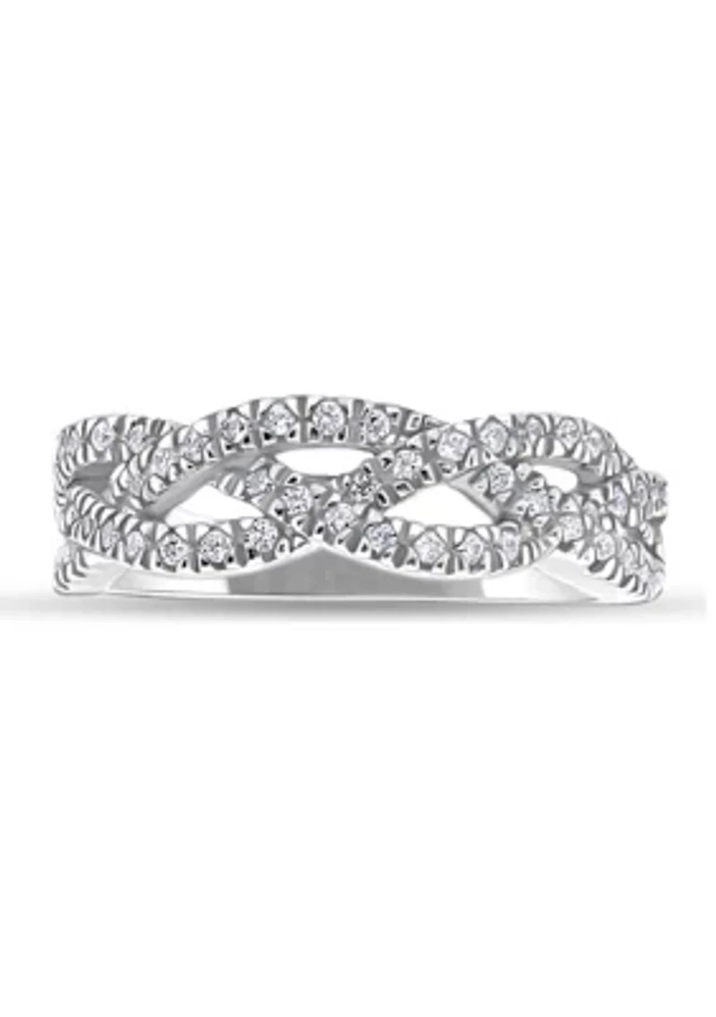 1/4 C.T.T.W Diamond 10K Ladies Bands