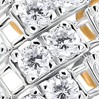 Lab Created Sterling Silver 2-1/2 Cttw Lab-Grown GH/SI2 Diamond Ring
