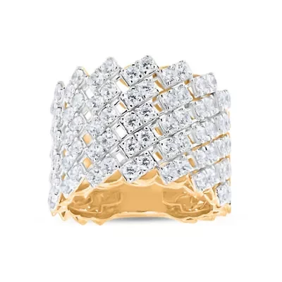 Lab Created Sterling Silver 2-1/2 Cttw Lab-Grown GH/SI2 Diamond Ring
