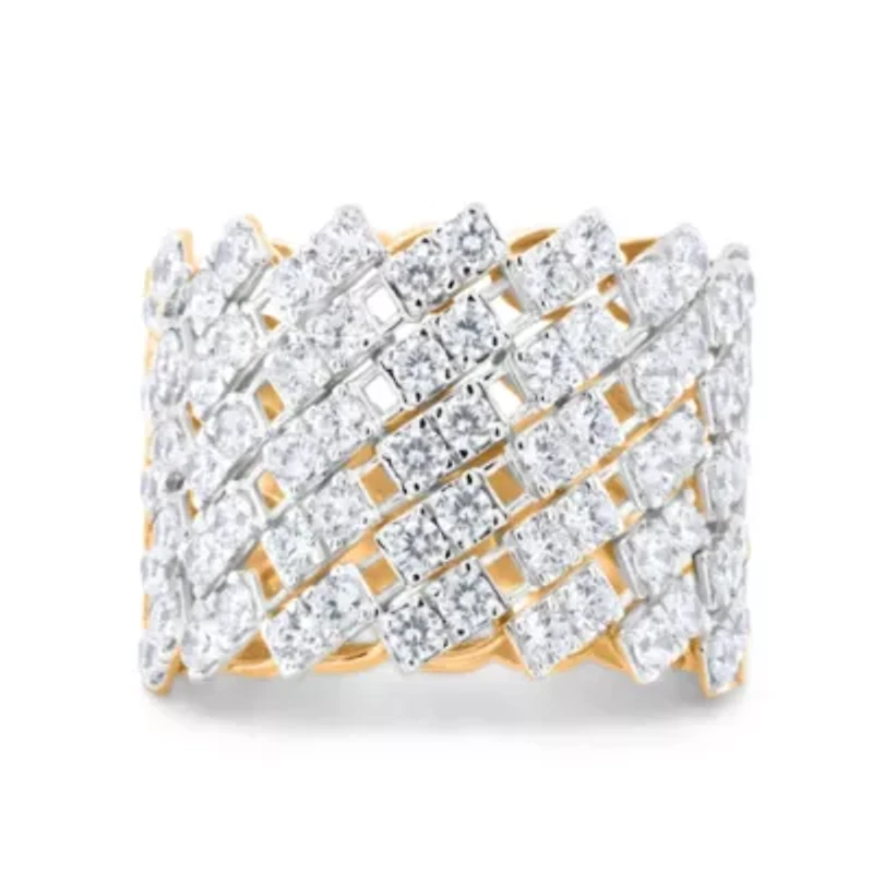 Lab Created Sterling Silver 2-1/2 Cttw Lab-Grown GH/SI2 Diamond Ring