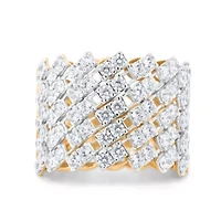 Lab Created Sterling Silver 2-1/2 Cttw Lab-Grown GH/SI2 Diamond Ring