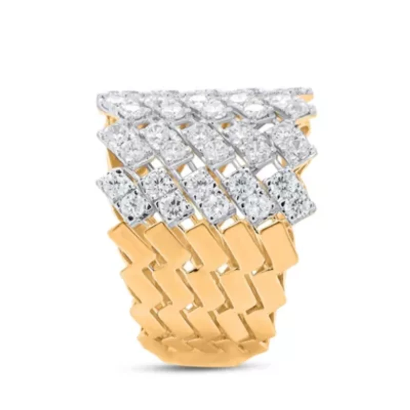 Lab Created Sterling Silver 2-1/2 Cttw Lab-Grown GH/SI2 Diamond Ring