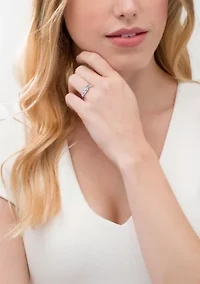 3/4 C.T.T.W Diamond 14Kt Gold Engagement Ring