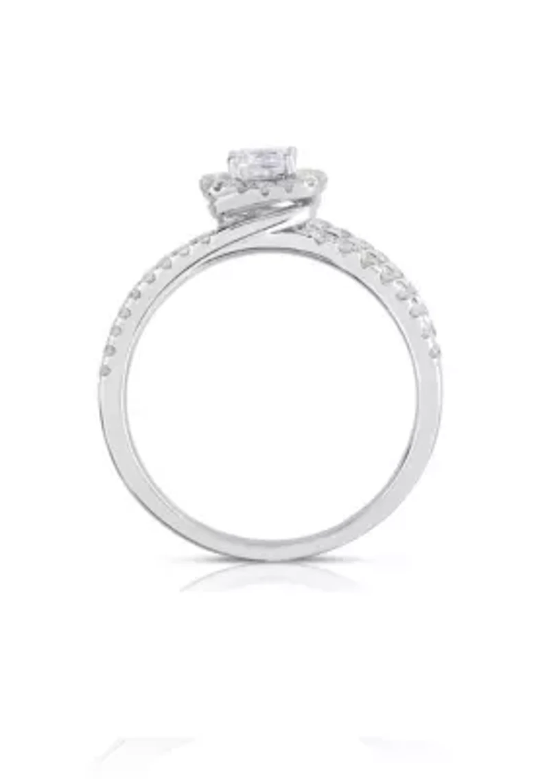 3/4 C.T.T.W Diamond 14Kt Gold Engagement Ring