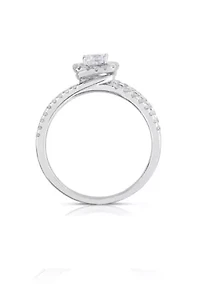 3/4 C.T.T.W Diamond 14Kt Gold Engagement Ring