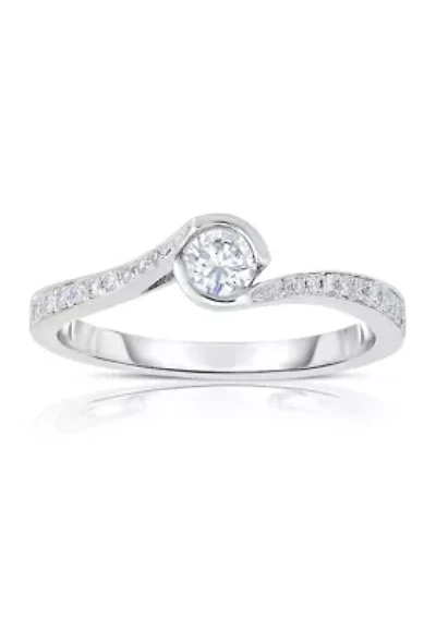 1/4 C.T.T.W Diamond 10Kt Gold Engagement Ring