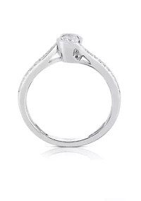1/4 C.T.T.W Diamond 10Kt Gold Engagement Ring