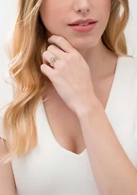 7/8 C.T.T.W Diamond 14Kt Gold Bridal Set