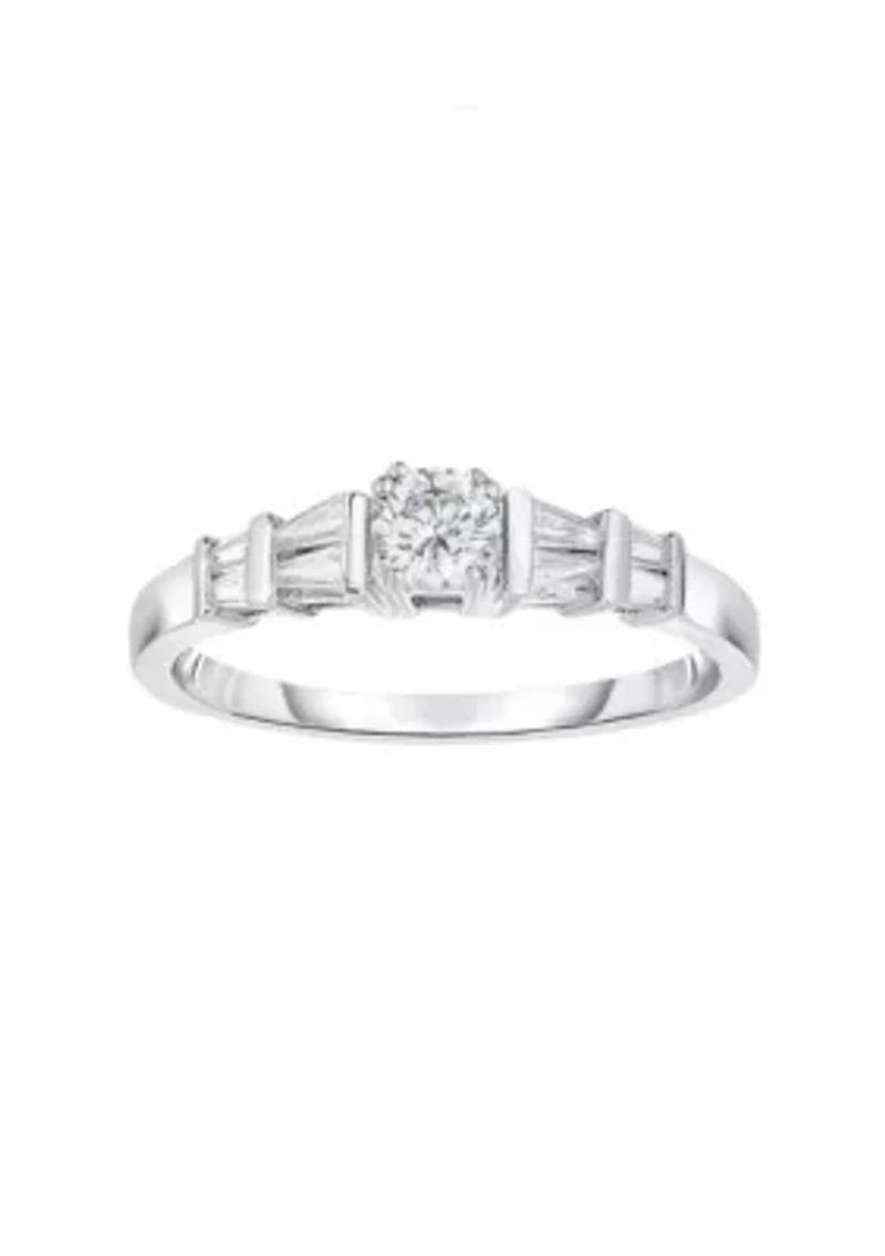 3/8 C.T.T.W Diamond 14Kt Gold Engagement Ring