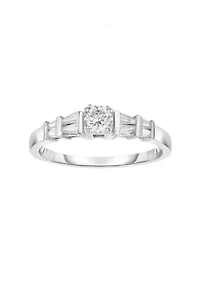 3/8 C.T.T.W Diamond 14Kt Gold Engagement Ring