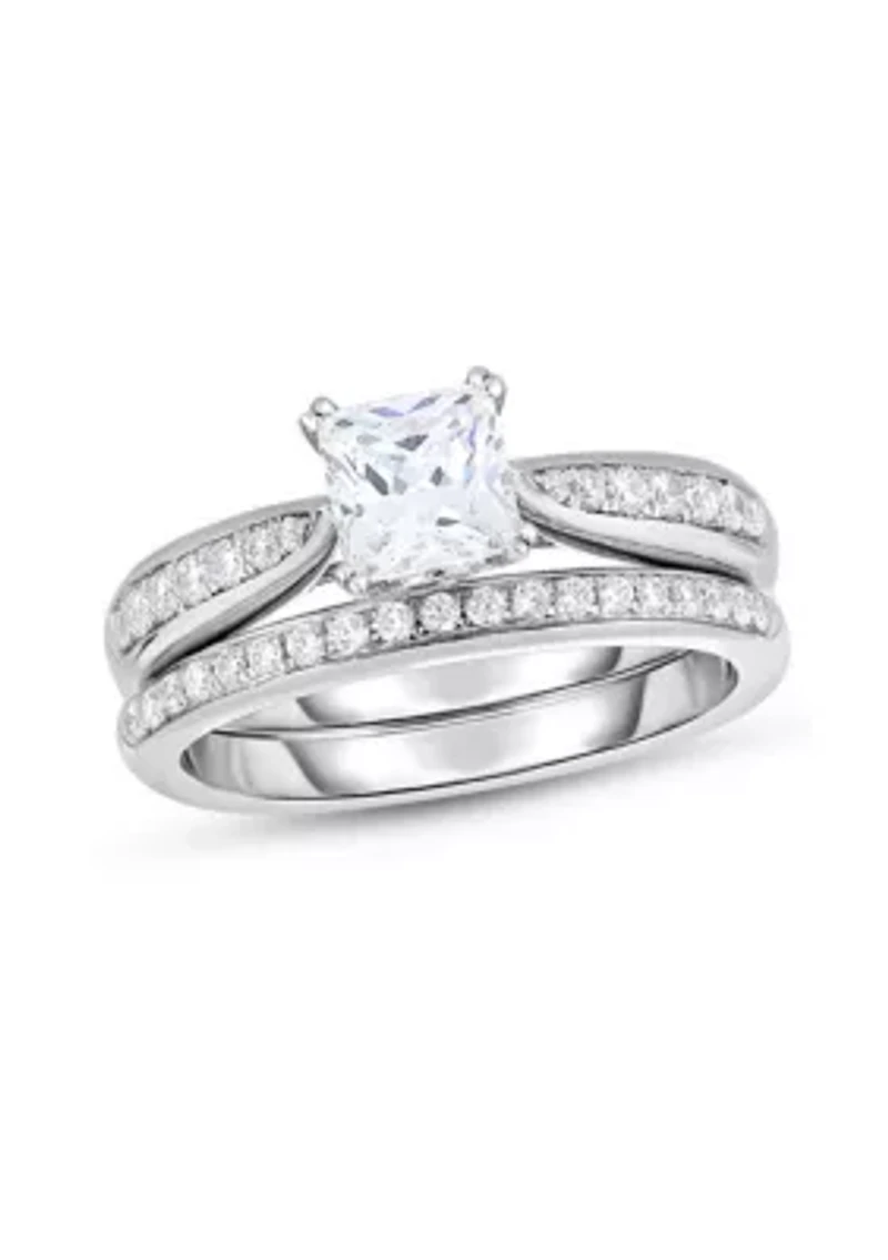 1 3/8 C.T.T.W Diamond 14Kt Gold Bridal Set