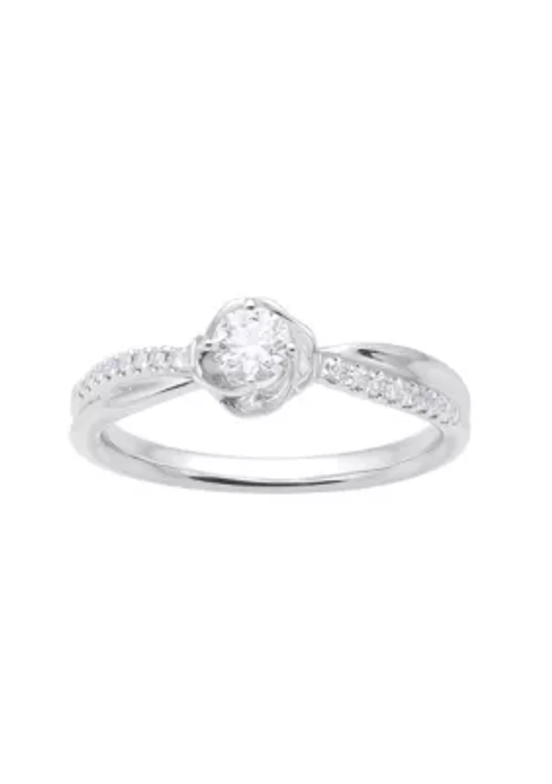 1/3 C.T.T.W Diamond 10Kt Gold Engagement Ring