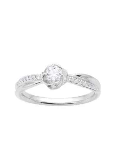 1/3 C.T.T.W Diamond 10Kt Gold Engagement Ring
