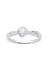 1/3 C.T.T.W Diamond 10Kt Gold Engagement Ring