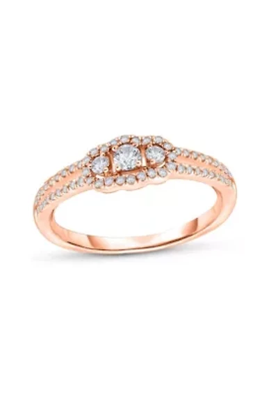 1/ C.T.T.W Diamond 14Kt Gold Engagement Ring