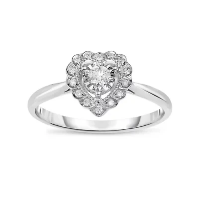 1/6CTW Diamond 10kt Gold White Ring