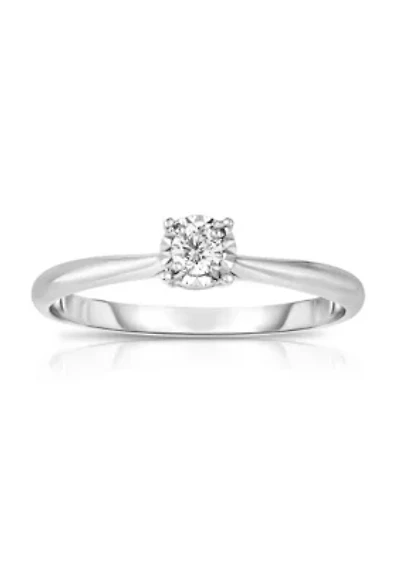 0.08 C.T.T.W Diamond 10Kt Gold Engagement Ring