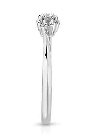 1/10 C.T.T.W Diamond 10Kt Gold Engagement Ring