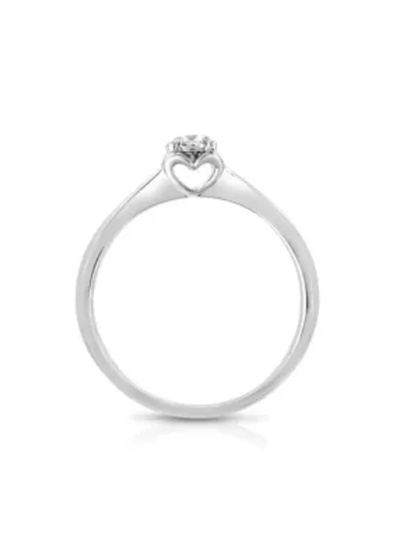 1/10 C.T.T.W Diamond 10Kt Gold Engagement Ring