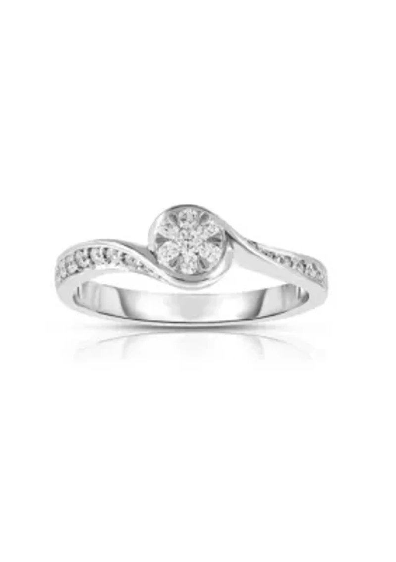 1/3 C.T.T.W Diamond 10Kt Gold Engagement Ring