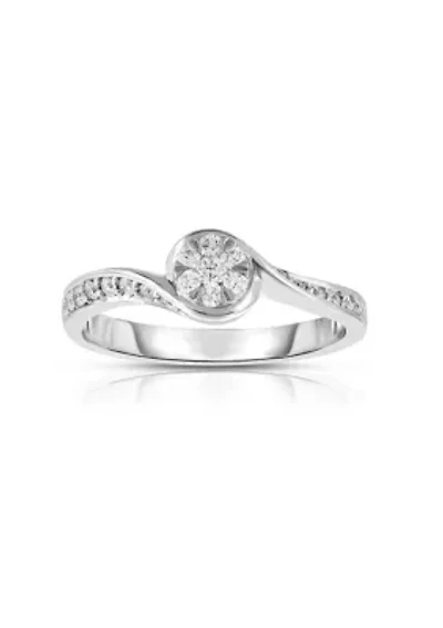1/3 C.T.T.W Diamond 10Kt Gold Engagement Ring