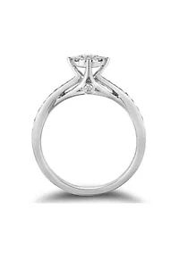 1/3 C.T.T.W Diamond 10Kt Gold Engagement Ring