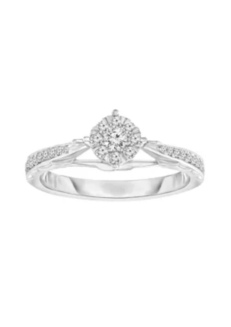 1/3 C.T.T.W Diamond 10Kt Gold Engagement Ring