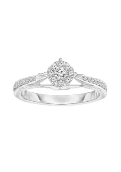 1/3 C.T.T.W Diamond 10Kt Gold Engagement Ring