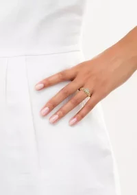 1/2 C.T.T.W Diamond 14Kt Gold Engagement Ring