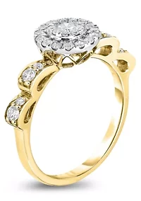 1/ C.T.T.W Diamond 14Kt Gold Engagement Ring
