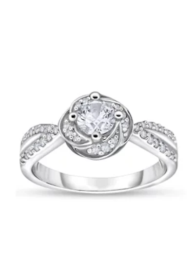 1/2 C.T.T.W Diamond 14Kt Gold Engagement Ring