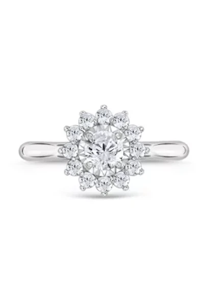 3/8 C.T.T.W Diamond 10Kt Gold Engagement Ring
