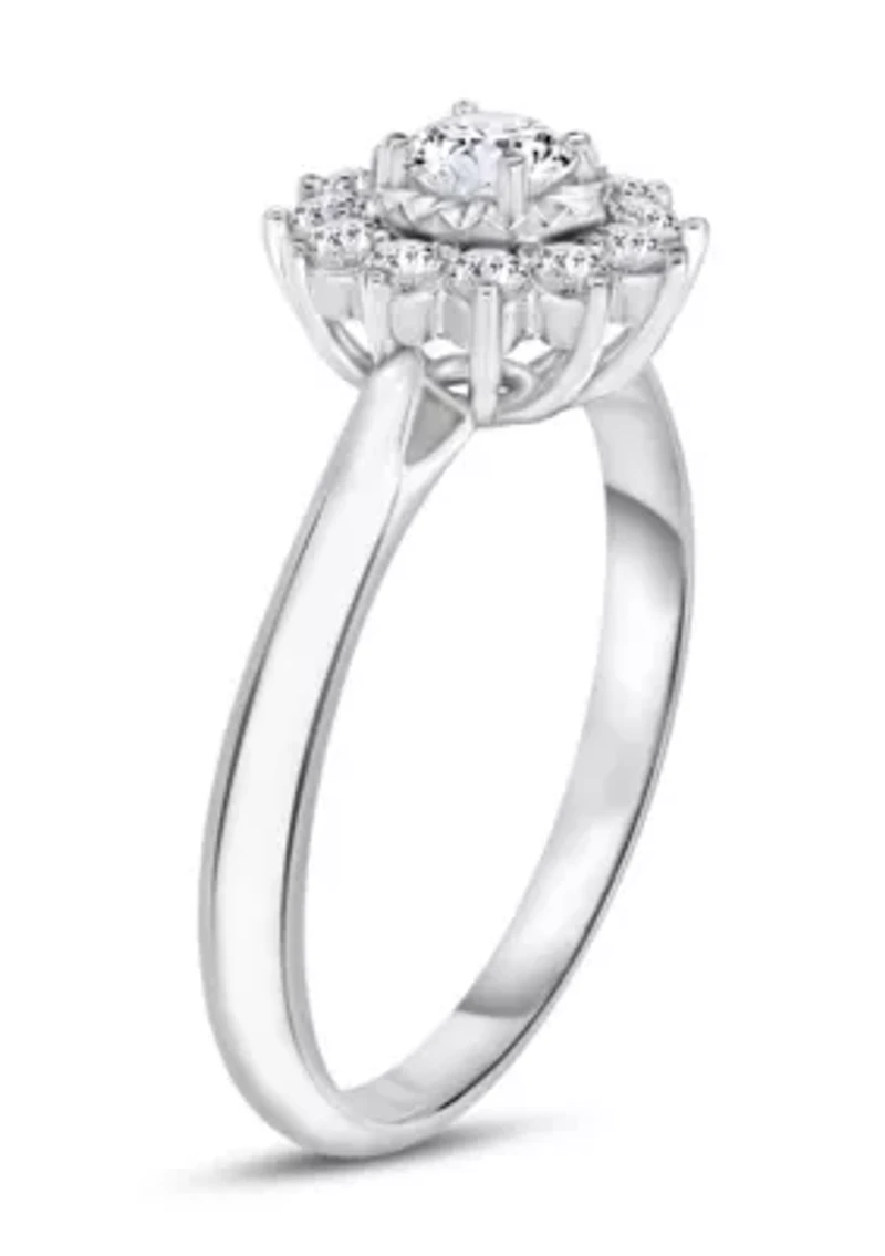 3/8 C.T.T.W Diamond 10Kt Gold Engagement Ring