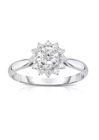 3/8 C.T.T.W Diamond 10Kt Gold Engagement Ring