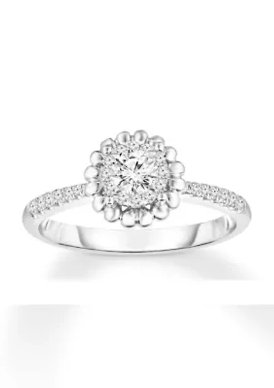 1/3 C.T.T.W Diamond 14Kt Gold Engagement Ring