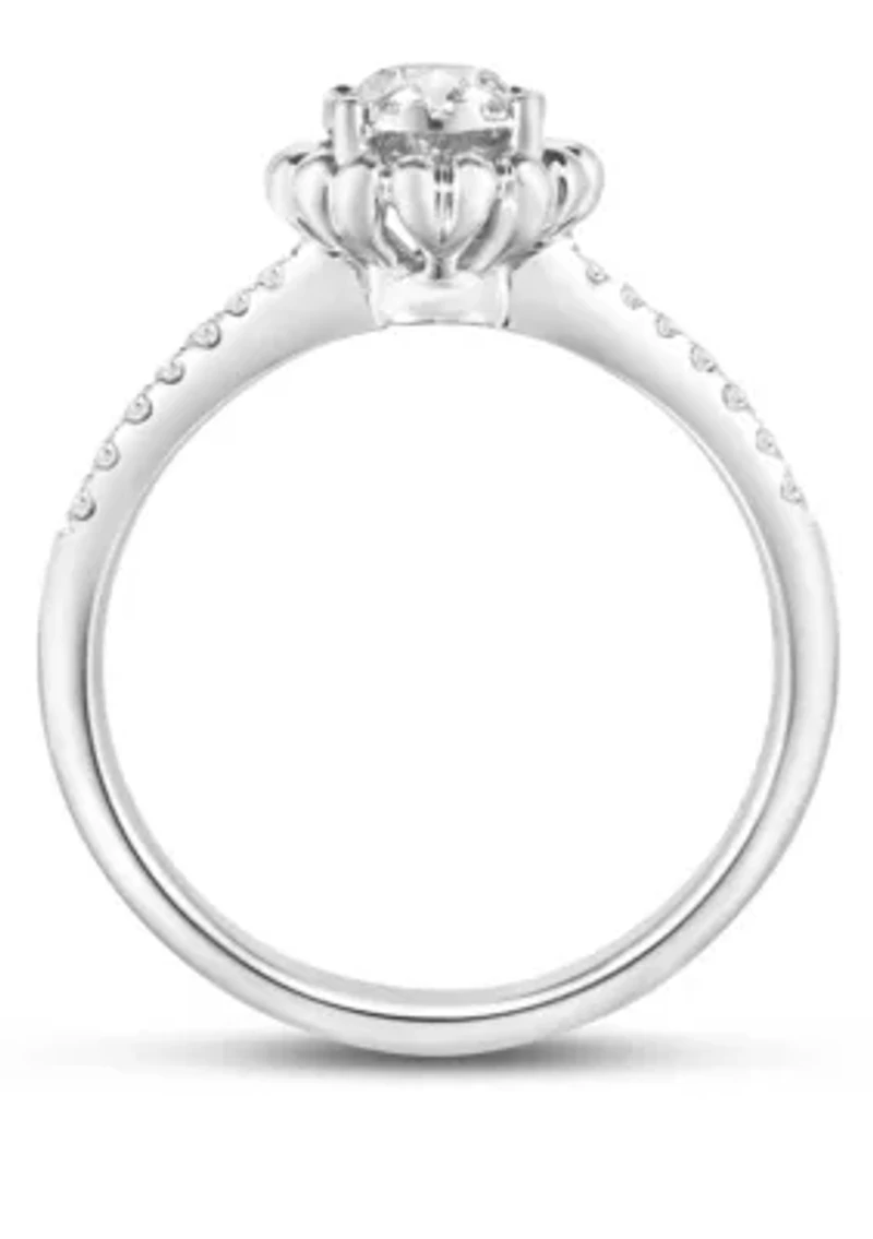1/3 C.T.T.W Diamond 14Kt Gold Engagement Ring