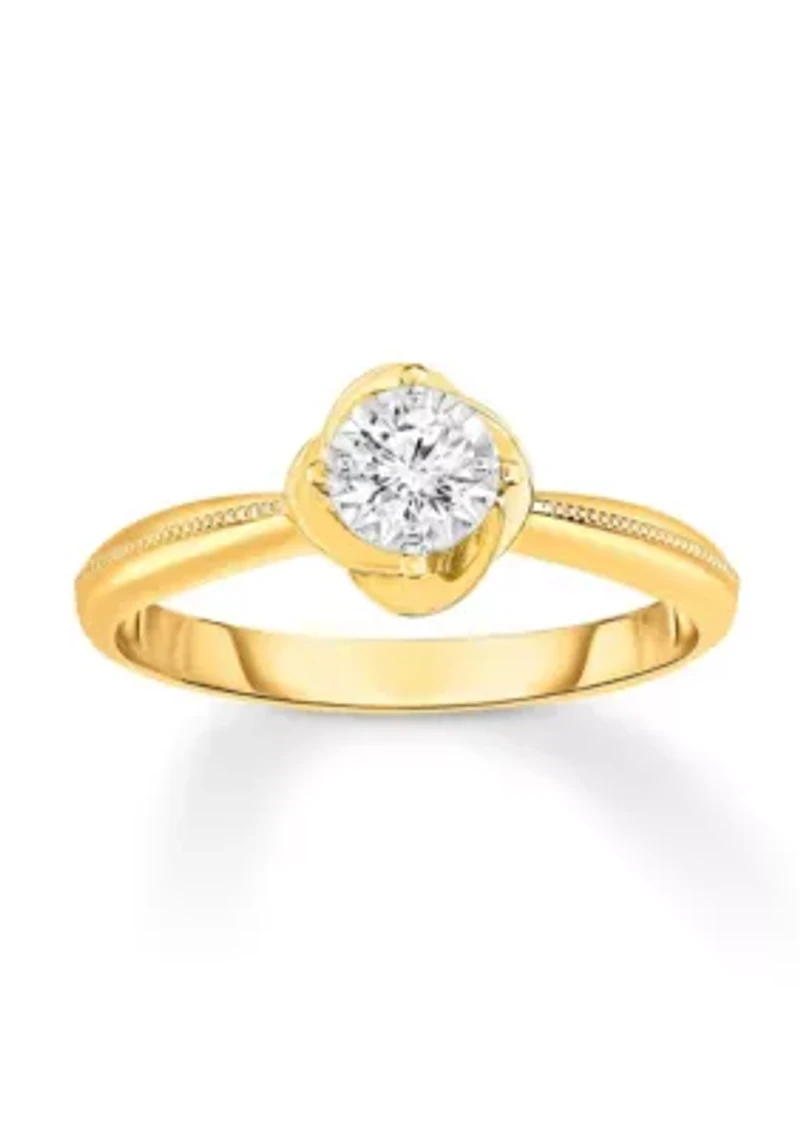 1/5 C.T.T.W Diamond 14Kt Gold Engagement Ring