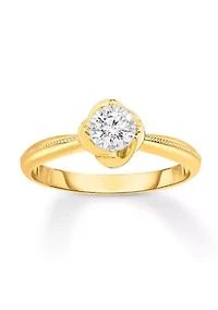 1/5 C.T.T.W Diamond 14Kt Gold Engagement Ring