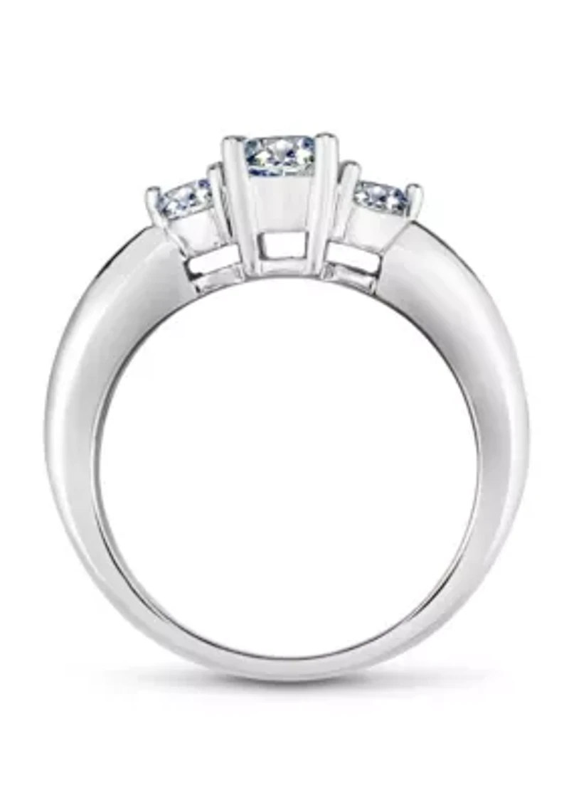 7/8 C.T.T.W Diamond 14Kt Gold Engagement Ring