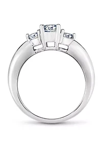 7/8 C.T.T.W Diamond 14Kt Gold Engagement Ring