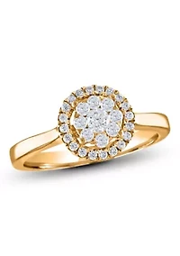 3/8 C.T.T.W Diamond 14Kt Gold Engagement Ring