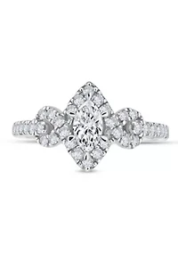 3/4 C.T.T.W Diamond 14Kt Gold Engagement Ring