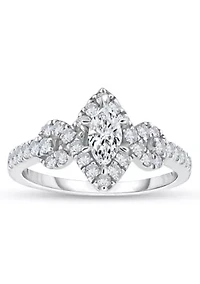 3/4 C.T.T.W Diamond 14Kt Gold Engagement Ring